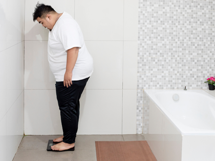 Sudden weight gain in connection with obesity